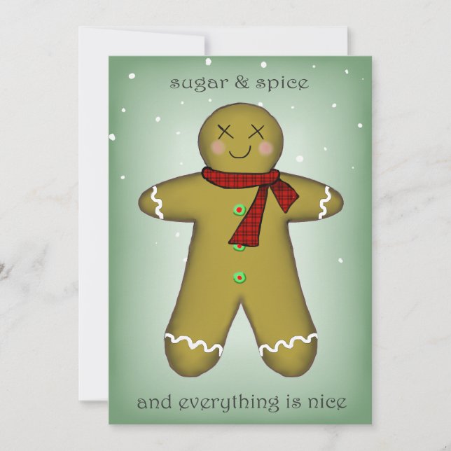 Gingerbröd Julkort (Framsida)