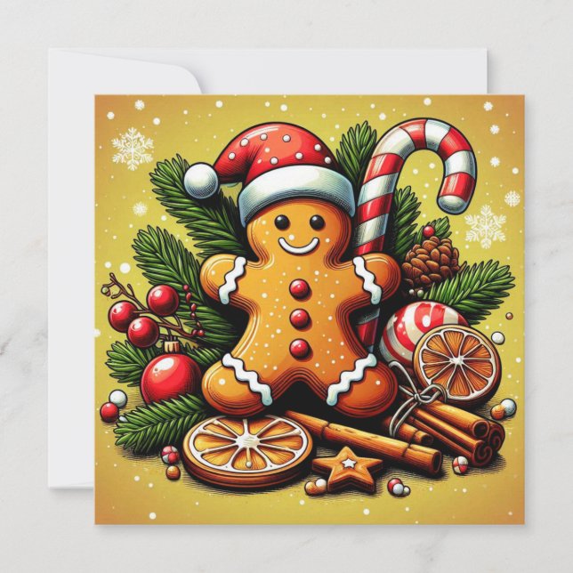 Gingerbröd julkort! julkort (Framsida)