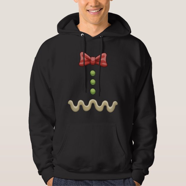 Gingerbröd Julkostummet Roligt Julafton Firande Hoodie (Framsida)