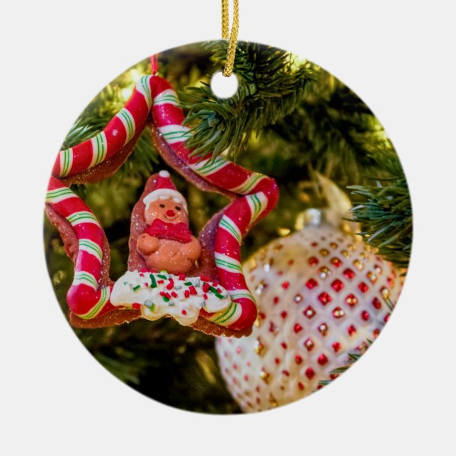 Gingerbröd Julprydnad Julgransprydnad Keramik (Framsidan)