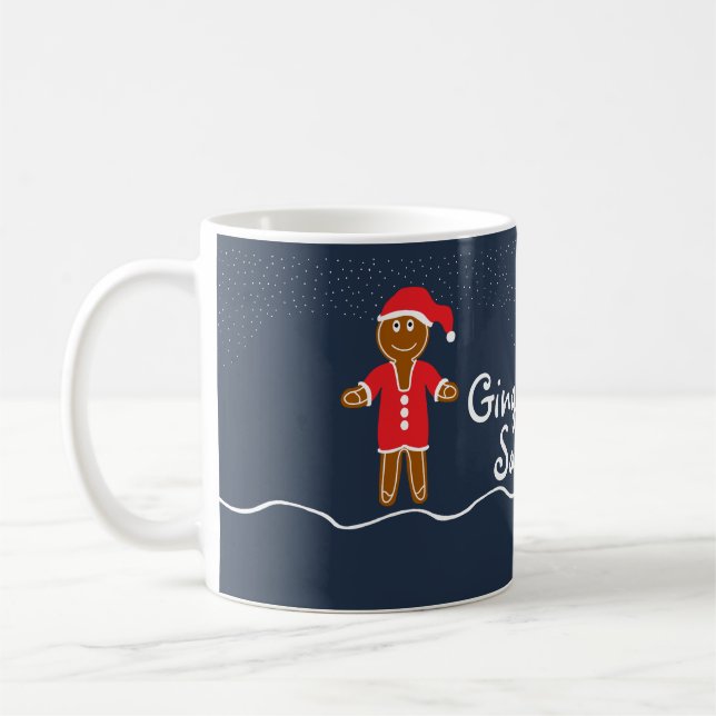 Gingerbröd jultomte Kaffe Mugg (Vänster)