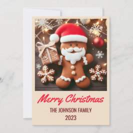 Gingerbröd Jultomten - God jul Julkort