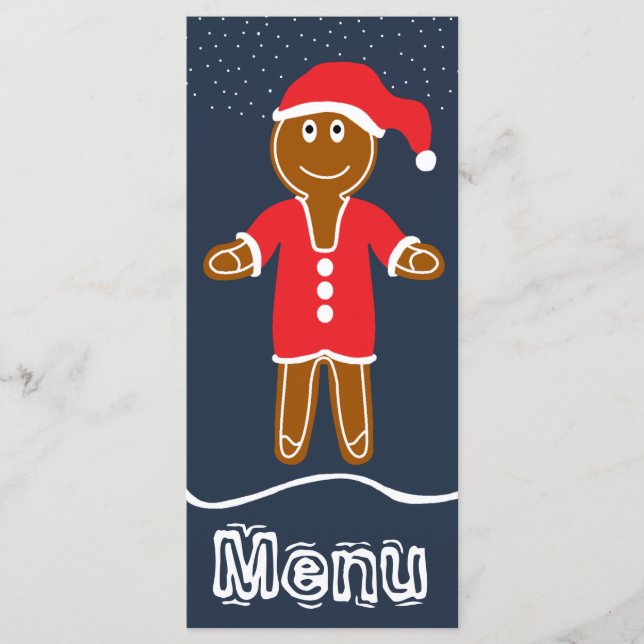 Gingerbröd jultomten Menu Meny (Framsida)