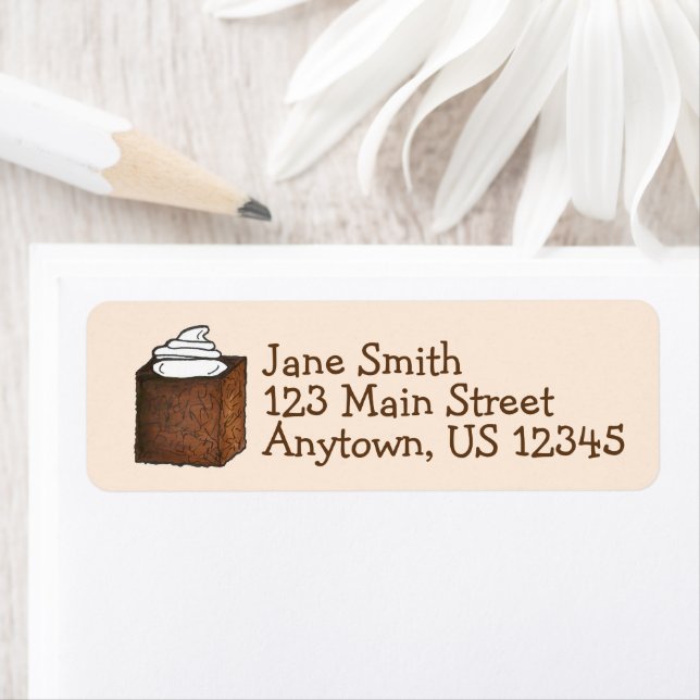 Gingerbröd Kake Slice Julbak Helgdag Baking Returadress Etikett (Insitu)