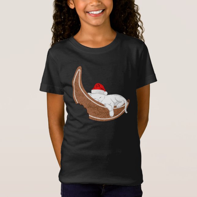 Gingerbröd Katt T Shirt (Framsida)