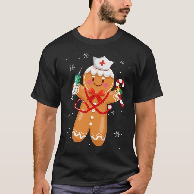 Gingerbröd Kokies för sjuksköterskor T Shirt (Framsida)