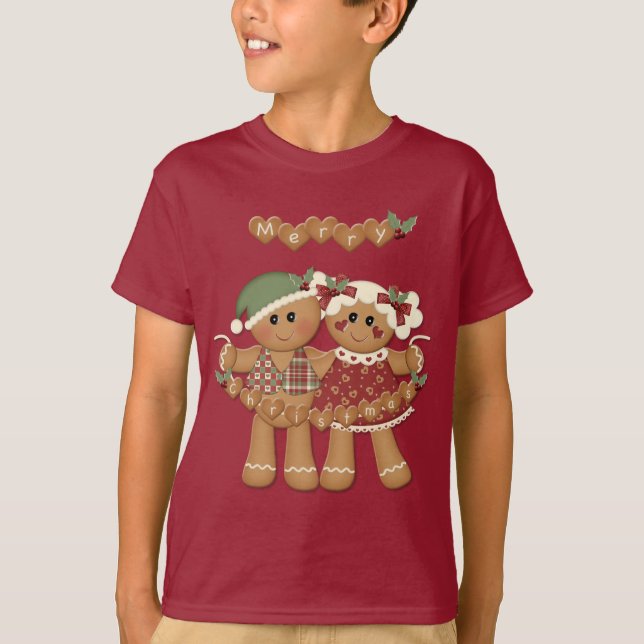 Gingerbröd Land jul Tee Shirt (Framsida)