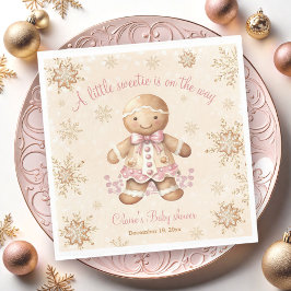 Gingerbröd Little Sweets Baby Shower Pappersservett