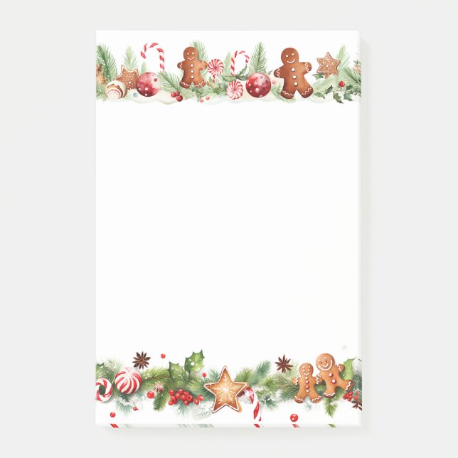 Gingerbröd Man Gingerbröd Trets Post-it Block (Framsida)