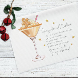 Gingerbröd Martini Drink Helgdag julrecept Kökshandduk