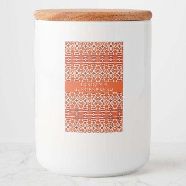 GINGERBRÖD Matbehållare Etikett / Vertikal (Framsida)