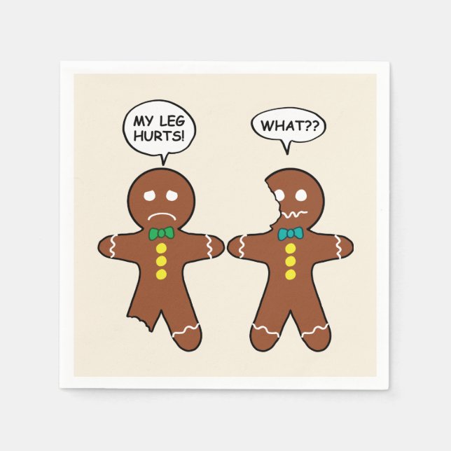 Gingerbröd Min blad Ontr vilka julklappar Pappersservett (Framsidan)