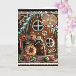 Gingerbröd Mouse Sött julkort Kort