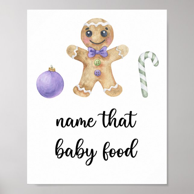 Gingerbröd - namn som baby mat poster (Framsidan)