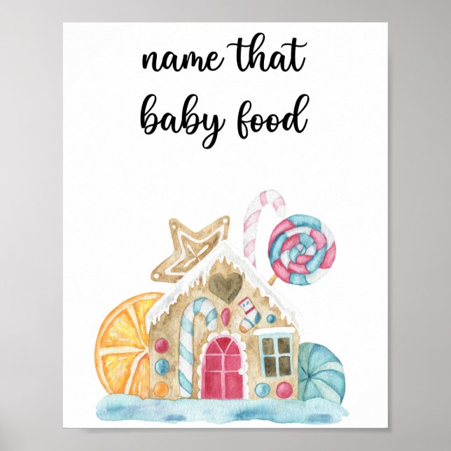 Gingerbröd - namn som baby mat poster (Framsidan)