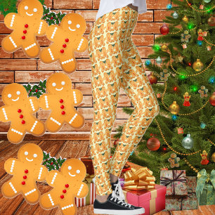 Gingerbröd och Holly - julbalkar Leggings