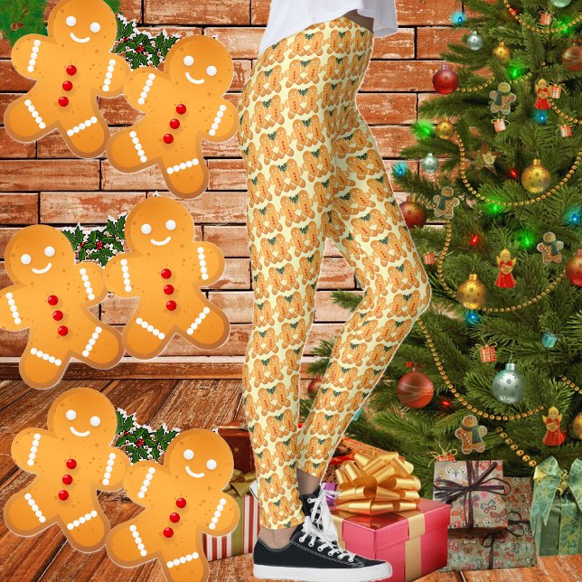Gingerbröd och Holly - julbalkar Leggings (Skapare uppladdad)