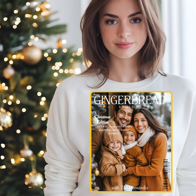 Gingerbröd och jingle-julomslag t shirt (Gingerbread & Jingle Christmas Magazine cover Sweatshirt)