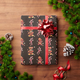 Gingerbröd och Polkagrisar Jul Papper Presentpapper