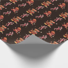 Gingerbröd och Polkagrisar Jul Papper