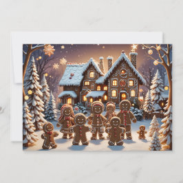 Gingerbröd och söt kryddbrödfamilj inbjudningar