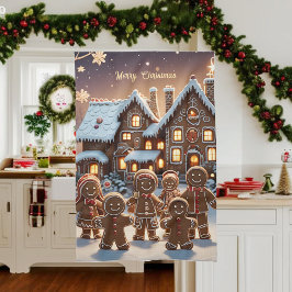Gingerbröd och söt kryddbrödfamilj kökshandduk