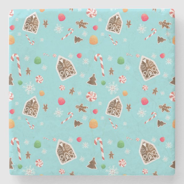 Gingerbröd Ornament Stenunderlägg (Framsidan)