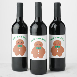 Gingerbröd Pappa Foto för bästa Pappa någons Vinflaska Etikett
