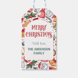 Gingerbröd Personlig God jul Presentetikett