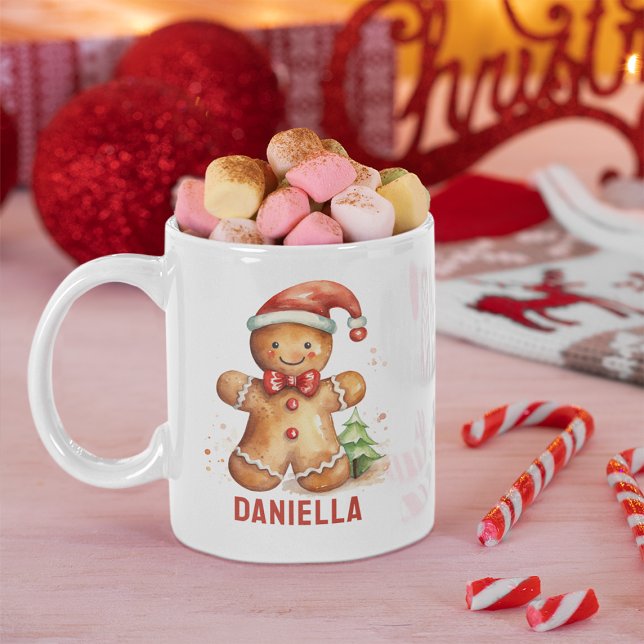 Gingerbröd Personlig Kids Mugg (Christmas Mug Keepsake)