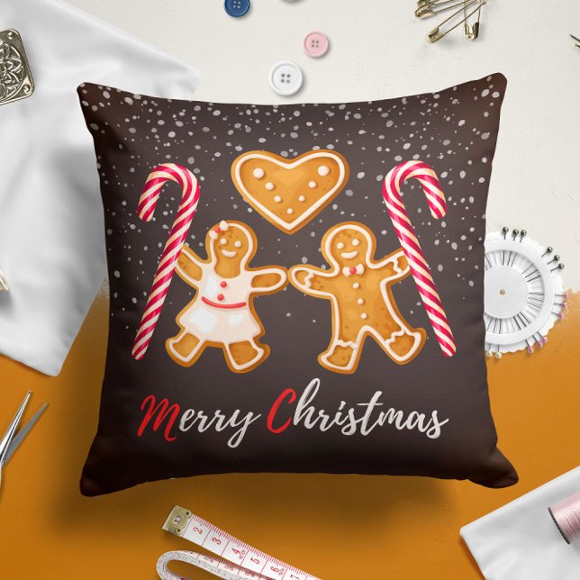 Gingerbröd Pillow | Jul Dekorativ kudde (Skapare uppladdad)