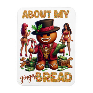 Gingerbröd Pimp Funny Urban-jul Magnet