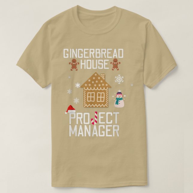 Gingerbröd - projektledare Börjar jul T Shirt (Design framsida)