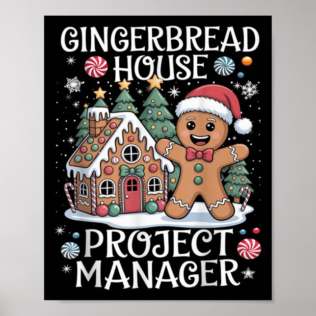 Gingerbröd - projektledare som dekorerar bakin poster (Framsidan)