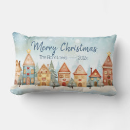 Gingerbröd, radhus jul lumbarkudde