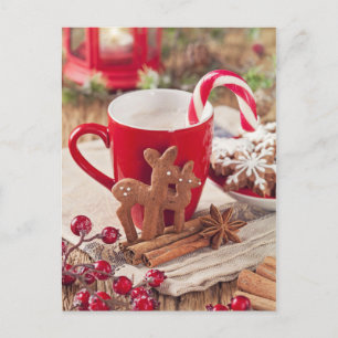 Gingerbröd Reindeer Cookies Vykort