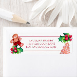 Gingerbröd - Returadressen Baby Shower Returadress Etikett