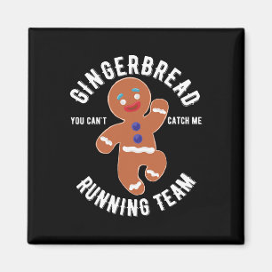 Gingerbröd RunTeam Roligt Gingerbröd jul Magnet