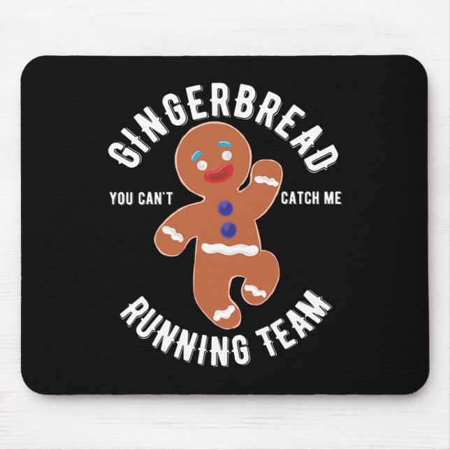 Gingerbröd RunTeam Roligt Gingerbröd jul Musmatta (Framsidan)
