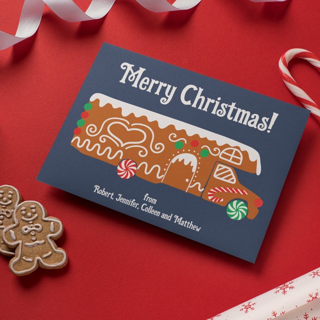 Gingerbröd RV klass C Camper jul Julkort (Skapare uppladdad)