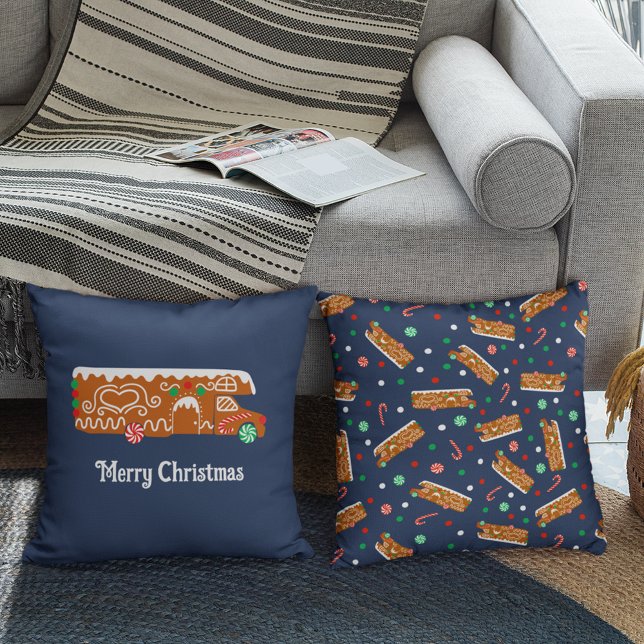 Gingerbröd RV klass C Camper jul Kudde (Skapare uppladdad)