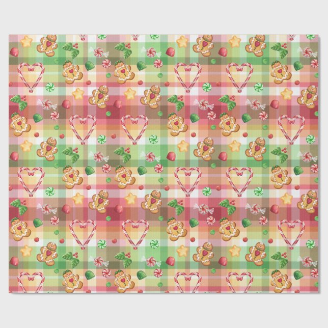 Gingerbröd Sällskapsblommor Presentpapper (Platt)