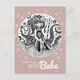 Gingerbröd Sea Witch | Mörk Ro Guld Rosa Vykort