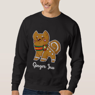 Gingerbröd shiba inu Hund för julklapp Lång Ärmad Tröja
