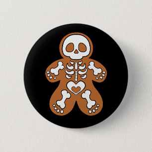 Gingerbröd Skeleton Man Knapp