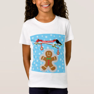 Gingerbröd, Snöflingor och fåglar T Shirt