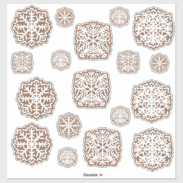 Gingerbröd Snöflingor Vinyl Sticker Lakan Klistermärken