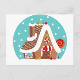 Gingerbröd Snowglobe Vykort