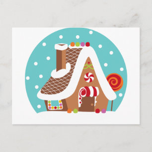Gingerbröd Snowglobe Vykort
