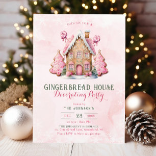 Gingerbröd som dekorerar inbjudan till julfest